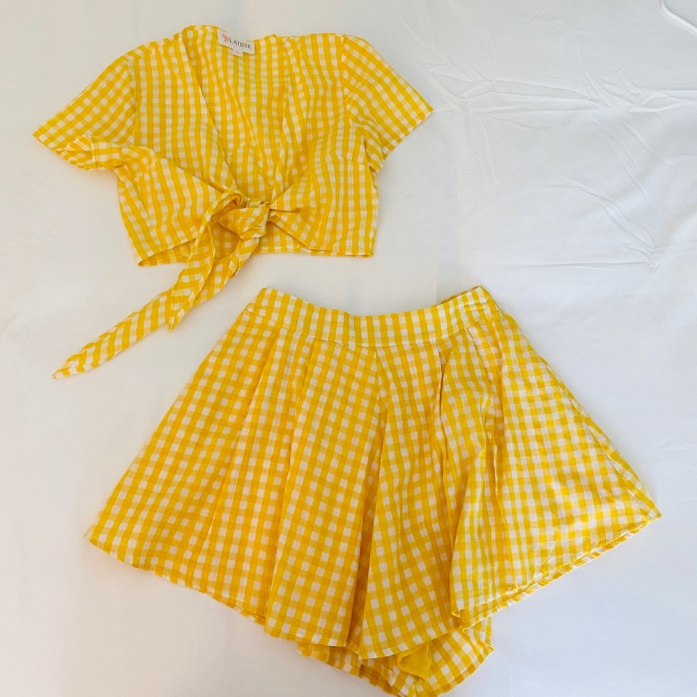 Yellow Gingham Set!